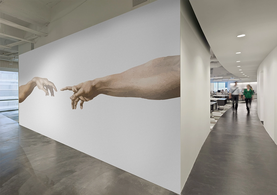 Kreator Ścian wizualizacja druku na ścianie - stworzenie adama