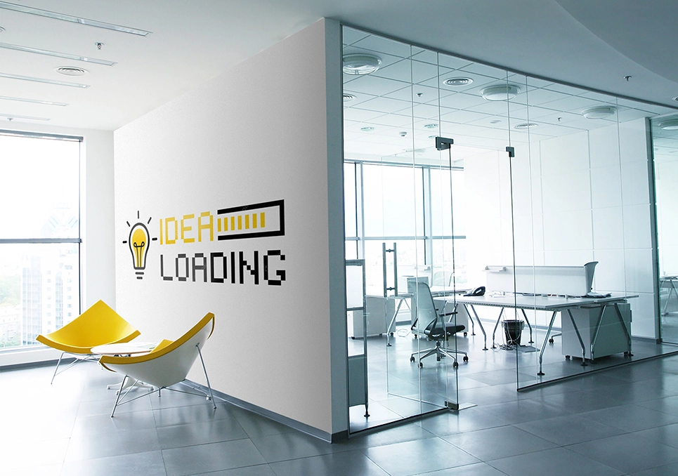 Kreator Ścian wizualizacja druku na ścianie - idea loading pasek ładowania