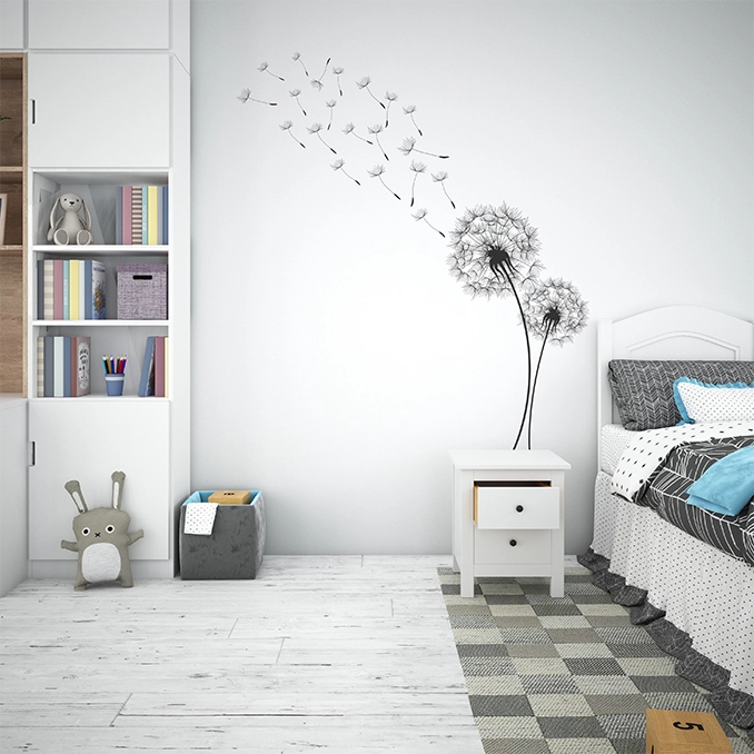 Kreator Ścian wizualizacja druku na ścianie - dmuchawiec