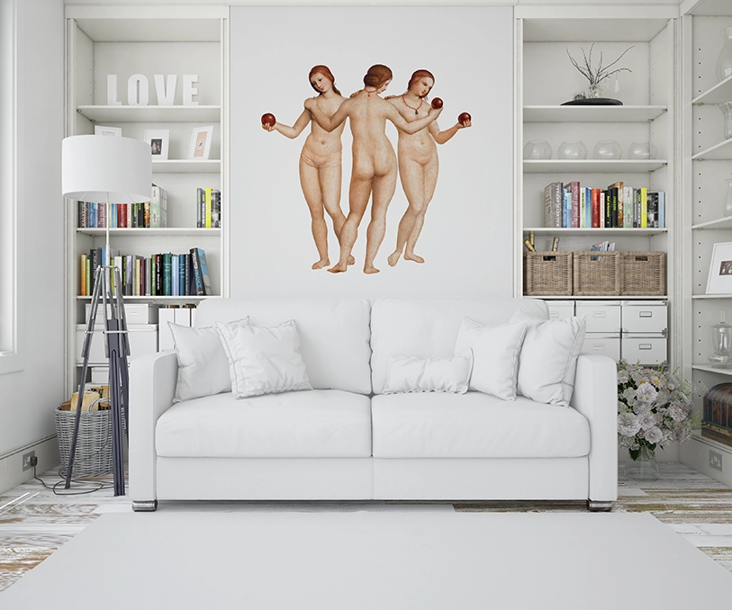 Kreator Ścian wizualizacja druku na ścianie - trzy gracje