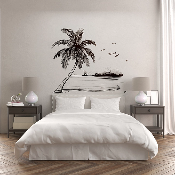 Kreator Ścian wizualizacja druku na ścianie - szkic wyspy